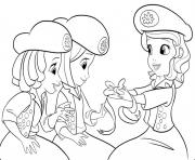 Coloriage princesse sofia adore son lapin dessin